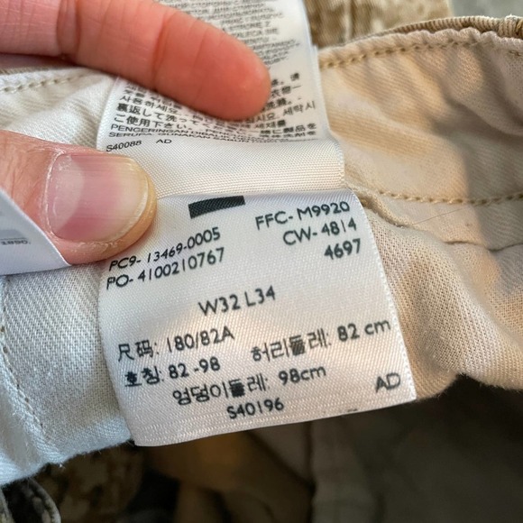 Levi's Camo Cargo Shorts 90s Y2K Cut Off Tan Brown White Tab Logo Mens 32 - Picture 6 of 13